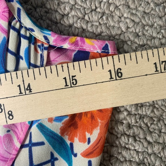 Yumi‎ Kim Womens Dress Size Medium Multicolor Check Floral Tulip Sleeveless - Picture 7 of 10